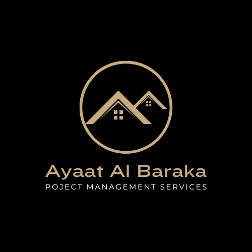 Ayaat Al Baraka Project Management Services logo against a backdrop of a dynamic cityscape, showcasing our expertise in comprehensive project management solutions across diverse sectors in Dubai, UAE.